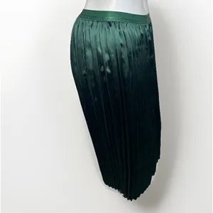 NWT Marine Layer Chelsea Pleated Midi Skirt Green Gables Size Large Defect thumbnail 6