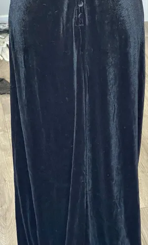 Forever 21 Dress Black Velvet Crushed Maxi Small thumbnail 8