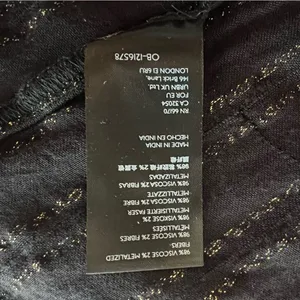 Anthropologie Black and Gold Tunic Top thumbnail 8