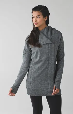 Lululemon Heathered Gray Wrap Up Jacket Size 8 thumbnail 1