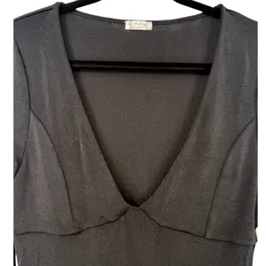 NWT Free People Intimately Black Long Sleeve Deep V-Neck Babydoll Top Size Large thumbnail 5