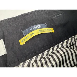 Anthropologie Maeve The Naomi Pants Sz 12 Black High Rise Wide Leg Utility thumbnail 4