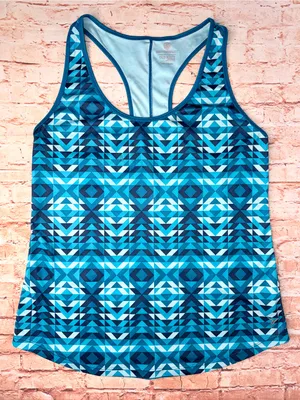 Old Navy | Blue Geometric Racerback Tank Top thumbnail 1