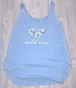 ROXY Women’s Blue Waikiki Beach Summer Tank Top thumbnail 1
