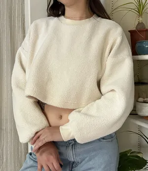 Aritzia Sunday Best Sherpa Cropped Sweatshirt - S thumbnail 1
