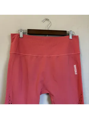 Gymshark Energy Seamless High-Waisted Leggings Coral Pink XXL thumbnail 7