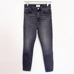 Frame Denim Ali Jeans Size 26 Gray Cheyenne High Rise‎ Cigarette Quiet Luxury thumbnail 4