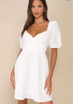Lulus White Mini Dress thumbnail 1