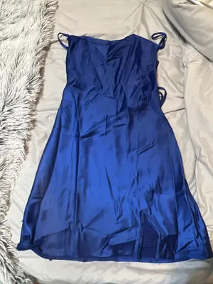 SheIn Blue Satin Mini Dress thumbnail 7