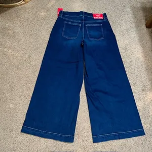 Spanx SPANXshape EveryWear Wide Leg Jeans Pull On Pacific Wash XLP XL Petite‎ thumbnail 6