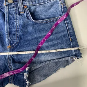 Denim Forum 25 Yoko Short Cut Off Medium Dark Wash Button Fly thumbnail 8