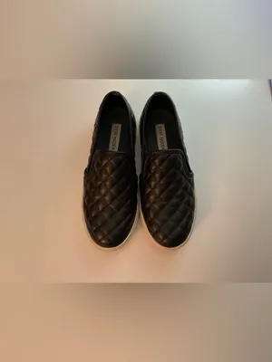Steve Madden Black Quilted Slip-On Loafers thumbnail 2