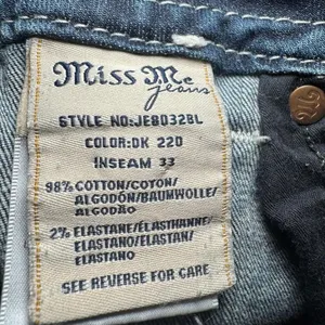 Miss Me blue bootcut embellished low rise jeans JE8032BL Size 26 thumbnail 6
