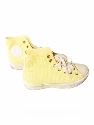 NEW Converse Wmns Chuck Taylor All Star Lift Platform Knit High 'Lemon Slushy' thumbnail 8