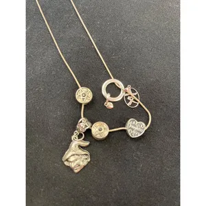 Sterling silver 925 wms 14.5" necklace with 6 charms SKU 9841 thumbnail 9