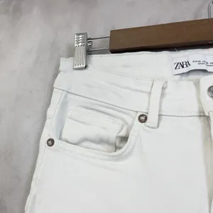 Zara Flare Jeans Womens 6 Stretch‎ Minimalist Indie Festival Clean Girl Urban thumbnail 3