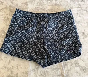 Patagonia Blue Baggie Patterned Women's Athletic Shorts thumbnail 1
