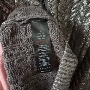 Topshop Premium Womens S Metallic Gray Chunky Knit Oversized Sweater Pullover thumbnail 11