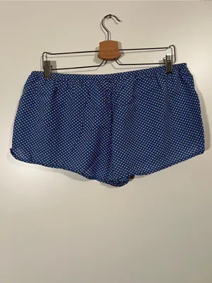 Vintage Aerie PJ Shorts Micro Shorts Blue Polka Dot Sz Large thumbnail 4