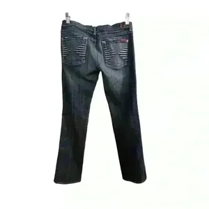 7 For All Mankind Women's Bootcut‎ Jeans Size 28 Dark Blue Stretch Denim thumbnail 16