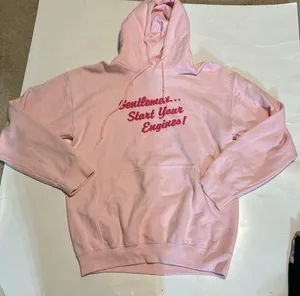 Gentlemen… Start Your Engines Womens Baby Pink Sweatshirt Hoodie Medium Car Girl thumbnail 1