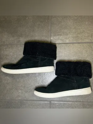 UGG Mika Black Suede Slip On Winter Cuffed Sneaker Snow Boots Womens Shoe Size 8 thumbnail 8