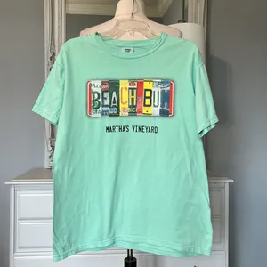 Marthas Vineyard Comfort Colors Beach Bum License Tshirt Cotton Shirt Womens M thumbnail 3