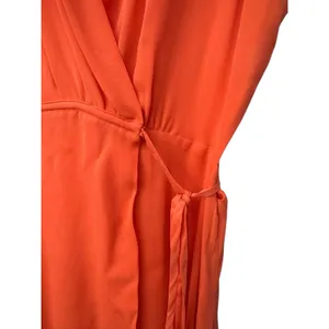 Rebecca Minkoff Wrap Midi Dress Orange‎ Size XS Sleeveless Open Sides C8-0 thumbnail 8