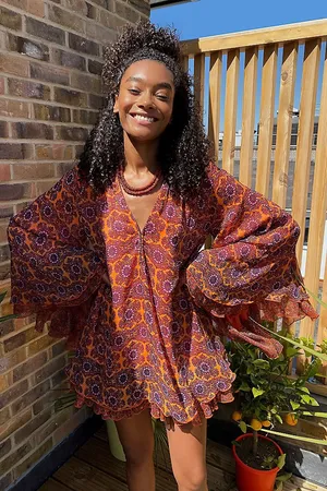 Free People (SOLD) Gabi printed Mini Dress XS thumbnail 3