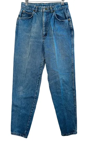 Chic Vintage High Rise Mom Jeans Made in USA Sz 26 Tapered Leg 90s‎ Denim thumbnail 1