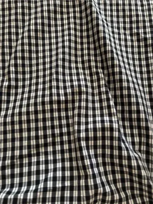 1. State Black & White Gingham One-Shoulder Mini Dress thumbnail 3