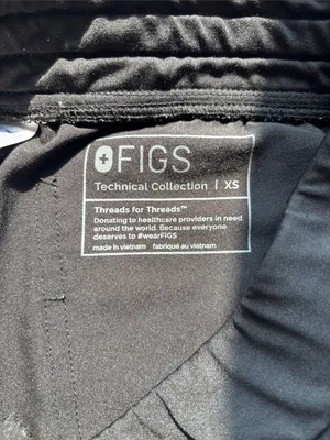 FIGS Zamora Jogger Scrub Pants Black Technical Collection XS Healthcare Nurse thumbnail 8