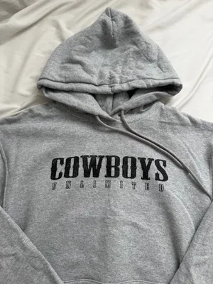 Rodeo Cowboy Hoodie Gray Size M thumbnail 3