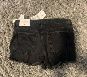 ZARA Black Jean Shorts thumbnail 2