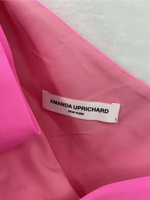 Amanda Uprichard Hot Pink One-Shoulder Top with Bow Detail 1018 thumbnail 3