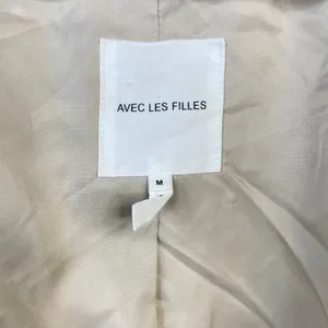 Avec Les Filles Faux Leather Vegan Diamond Quilted Coat Womens M Neutral new thumbnail 11