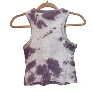 Coca Cola Fanta Orange Graphic Tank Top Purple Tie Dye Ribbed Crop Tank S/M NWOT thumbnail 2