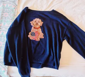 American Eagle Fourth of July Dog Sweater thumbnail 1
