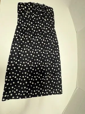 Jill Michelle Black Ad‎ White Polka Dot Strapless Midi Dress - Size 8. thumbnail 6