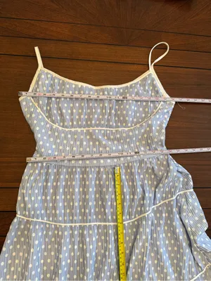 Retro Pinup Vintage Style Blue and White Marilyn Monroe Polka Dot Dress thumbnail 5