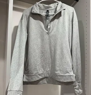Mondetta Light Gray Patterned Pullover thumbnail 1