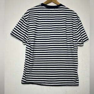 Bershka NEW Navy White Striped Casual Coastal Basic Shirt Women’s Size Small thumbnail 4