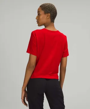Lululemon Crescent Tee Dark Red thumbnail 6