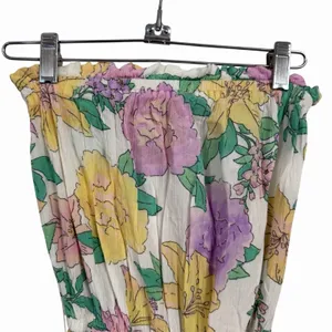Billabong Womens Sz S Floral Romper Pockets Lightweight Ruffles Strapless Vaca thumbnail 3