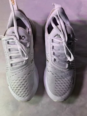 Nike Women's White and Gold Air Max 270 Sneakers thumbnail 3