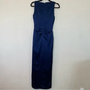 HOUSE OF CB 'Roxanne' Navy blue Thigh Slit Maxi Dress NWOT size M‎ thumbnail 6
