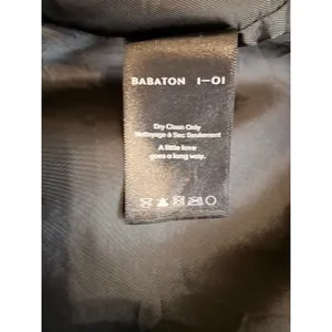 Aritzia Babaton Fluid Drape Trench 100% Silk Navy Button Roll Sleeve I-Ol L Flaw thumbnail 6