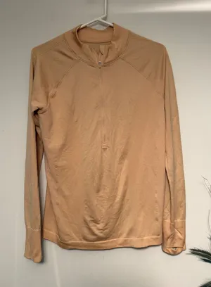 Lululemon For The Chill Of It 1/2 Zip Top Pullover Running Shirt Womens‎ 12 thumbnail 1
