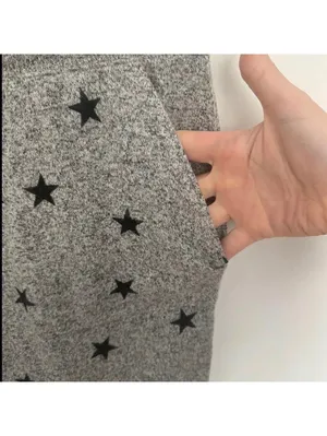 Lucky Brand Gray Star Print Lounge Sleep Shorts Drawstring Size L Soft thumbnail 3