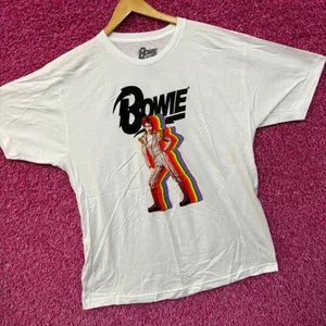 David Bowie Ziggy Stardust Rainbow Starman Rock Tee XL thumbnail 3